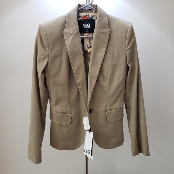 Rare Authentic Vintage DOLCE & GABBANA GIACCA 1BOT LANCIA Khaki Beige Blazer, Wo - Picture 3 of 4